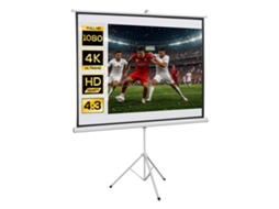 Tela De Projeção Plástico E Metal Cor Branco 180x203 Cm Homcom