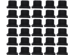 100 Unidades De Tampas Protetoras De Silicone Pretas Para Micro Usb