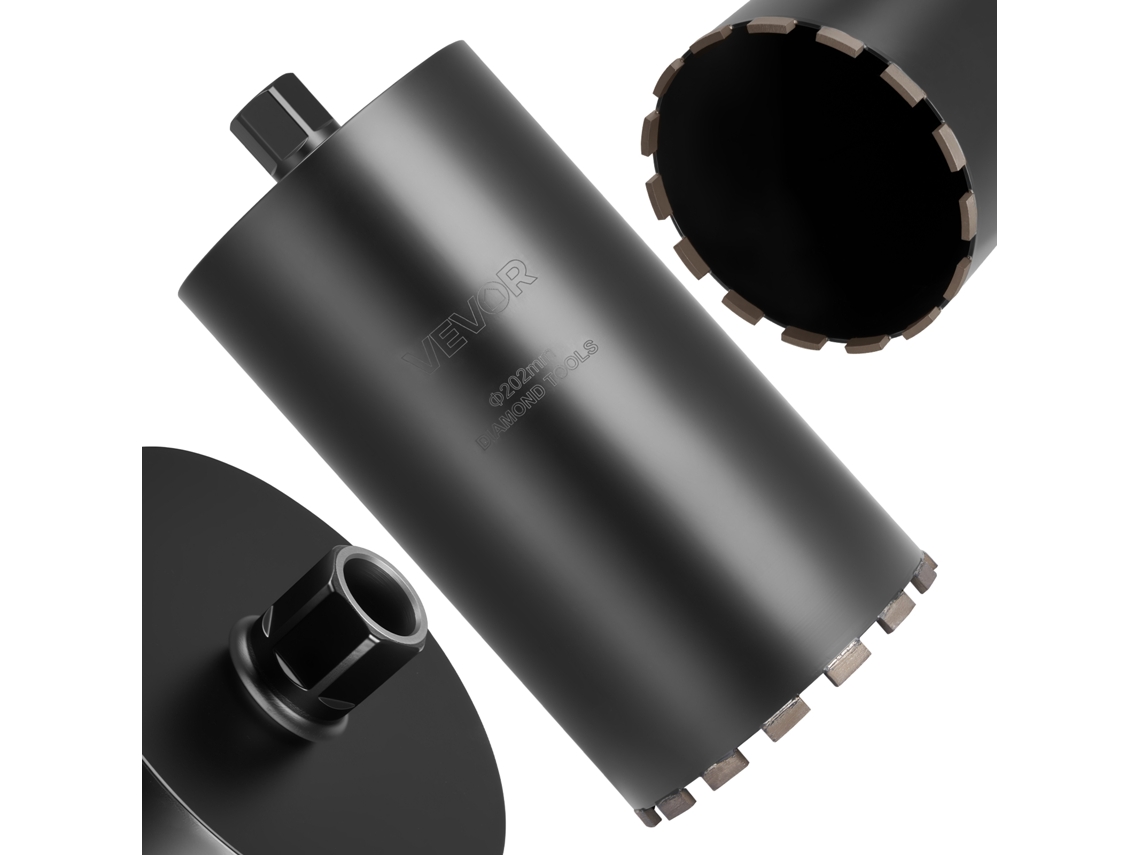 Broca De Diamante Para Perfuração Húmida, Diâmetro 203 Mm, Profundidade 356 Mm Vevor