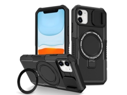 Capa Zruxe Compativel Com Iphone 11 (sliding Camshield - Magsafe - Tpu Hybrid Pc - Preto)