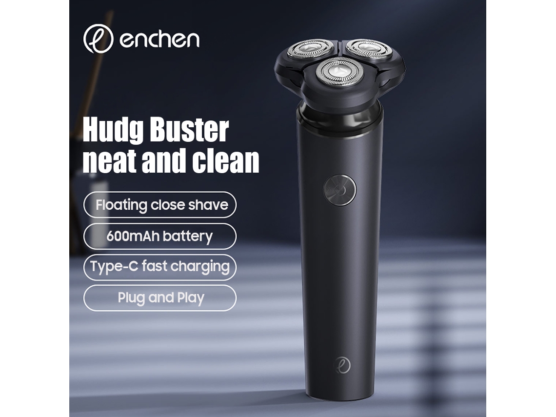 Barbeador Elétrico Enchen Blackstone 7, Hudg Buster, Limpo E Organizado, Barbear Rente Flutuante, Bateria De 600 Mah, Carregamento Rápido Tipo C, Plug