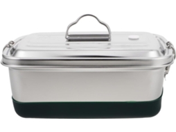 Marmita Bento Ganazono Em Aço Inoxidável Com 3 Compartimentos, Design Leve E À Prova De Vazamentos, Ideal Para O