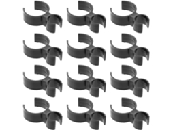 Aboofan Conjunto De 10-clips Individuais Para Castiçais E Porta Garrafas, Plástico Preto Reutilizável Para Festas E