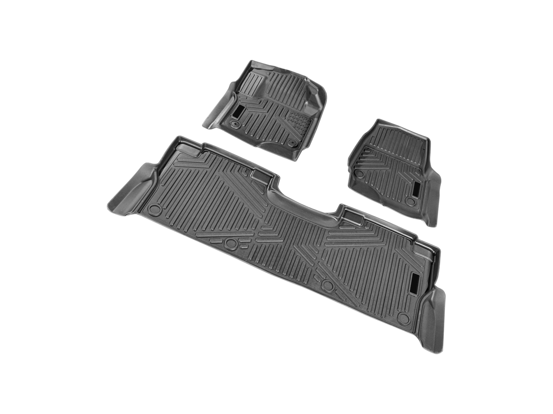 Tapetes para Automóvel, Compatíveis com Ford F 250/f 350/f 450 2017 2022, Conjunto de 3 Peças Primeira e Segunda Fileira, Material Tpe, Resistente a