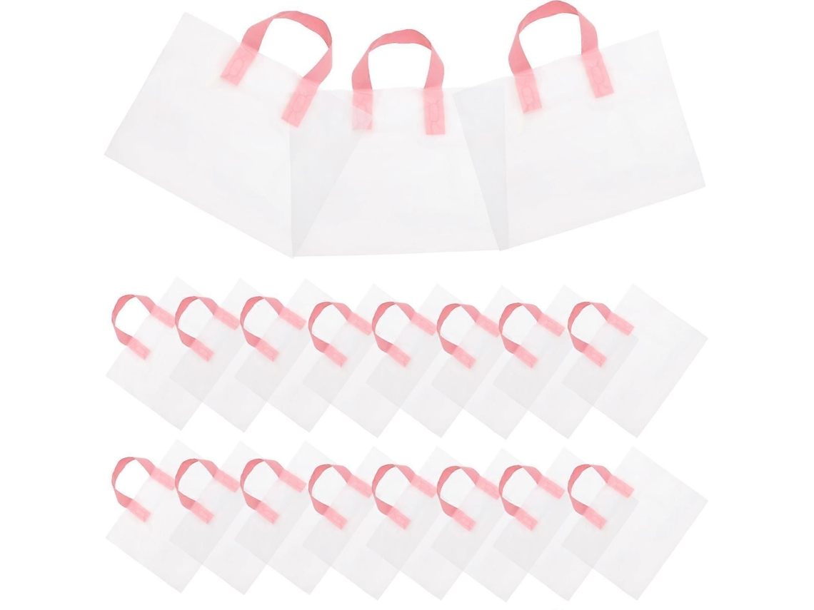 Sacolas de Compras Dobráveis ​​e Transparentes com Grande Capacidade de Armazenamento, Feitas de Plástico Resistente, Pacote com 50 Unidades. GOKOCO