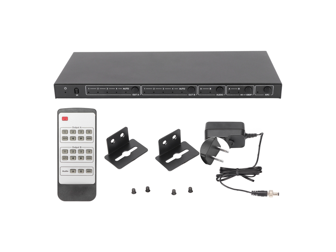 Extraitor de Áudio Hdmi EOOCOO (transmissão 4k60hz, Largura de Banda 18gbps)