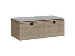 Garden Sofa Set, Garden Sofa Sets Vidaxl Bege Rattan / Vime (n/a)