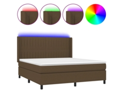 Box Spring Bed, Box Spring Beds Vidaxl Marrom Tecido (180 X 200 Cm)