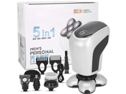 Kit De Barbear Elétrico Multifuncional: Trimer De Barba, Lâmina E Máquina De Cortar Cabelo Digital
