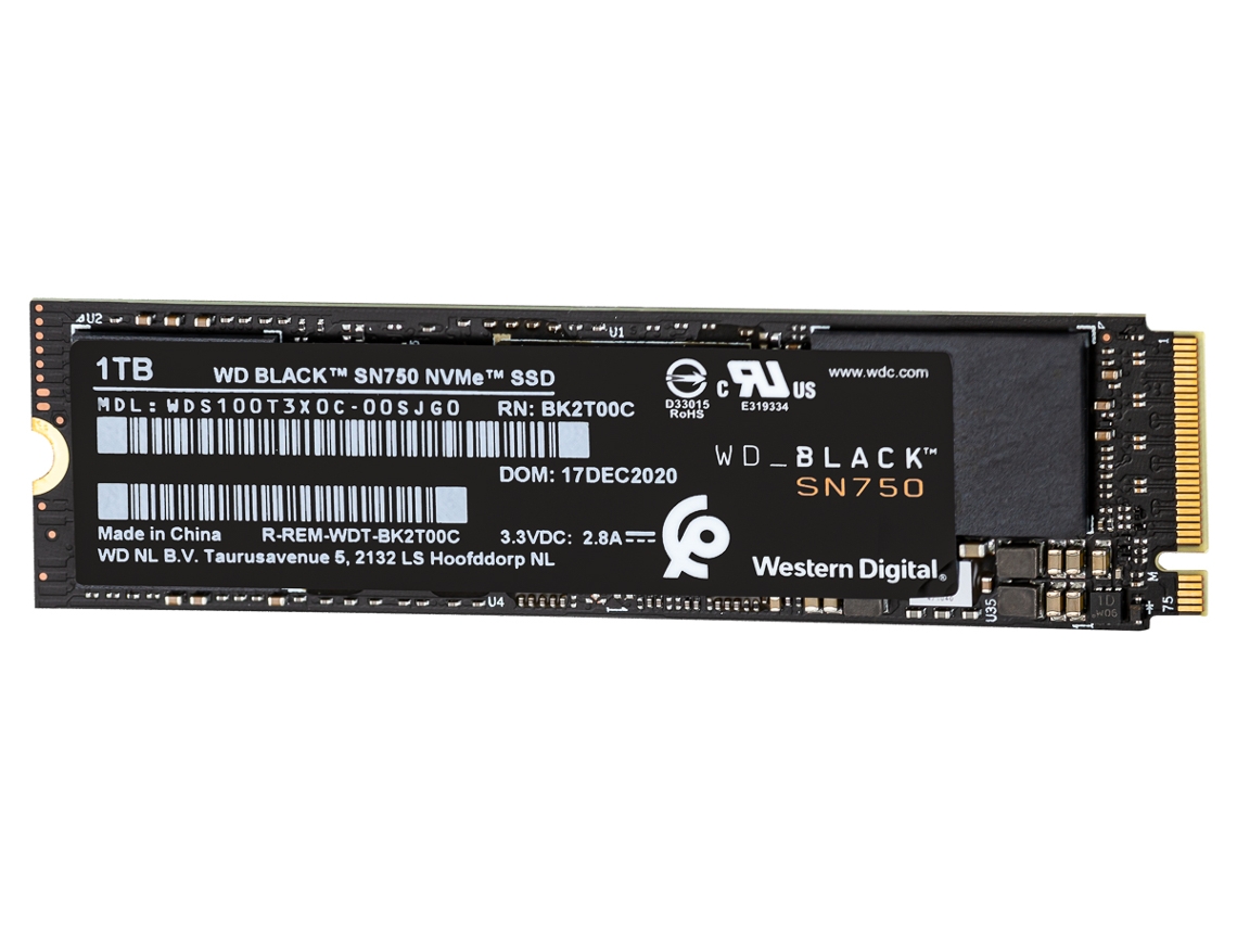 Disco SSD Interno WD Black SN750 (1 TB - NVMe - 3470 MB/s) | Worten.pt