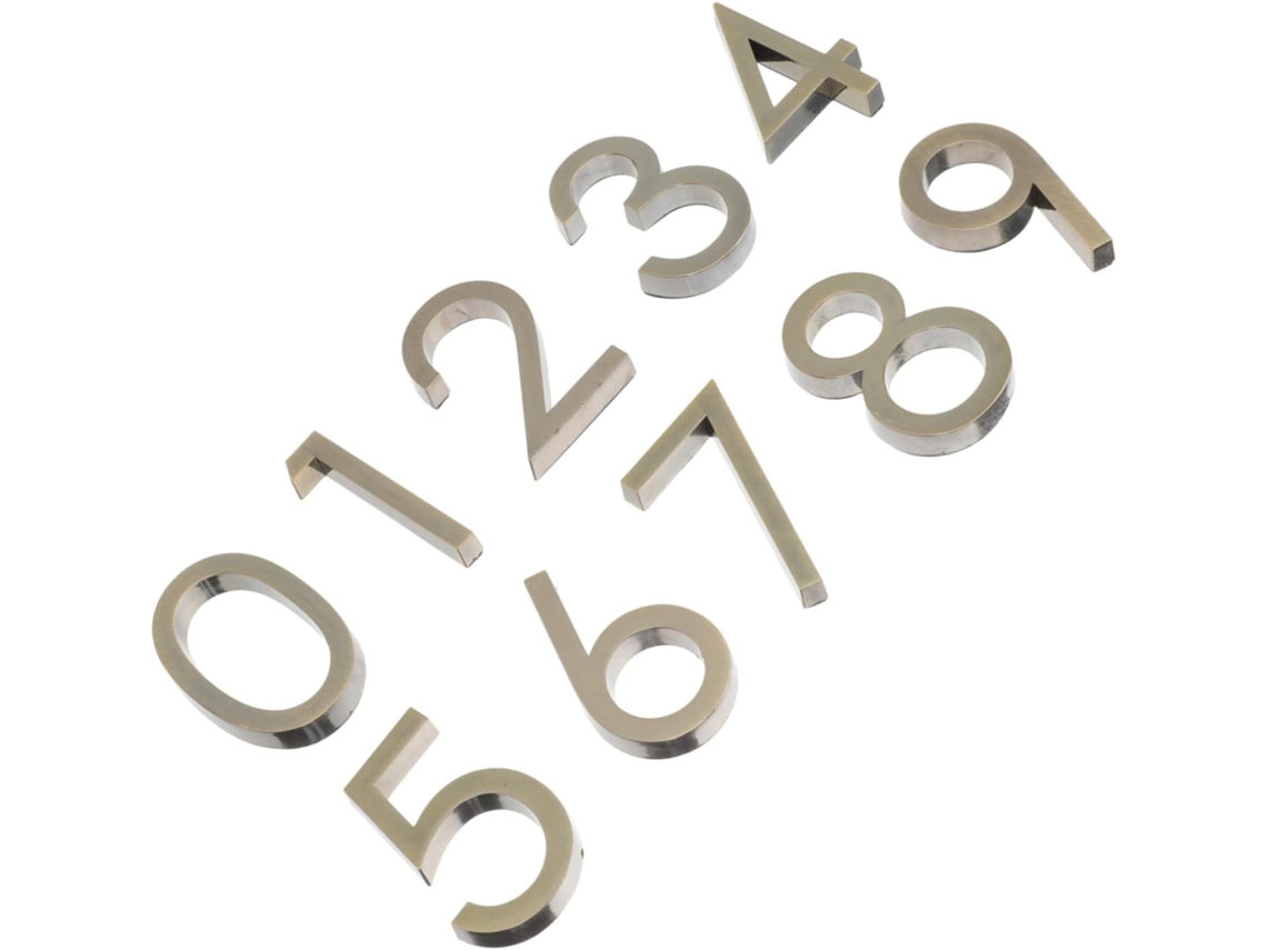 Conjunto De 10 Placas Autoadesivas Modernas Com Números De Casas Para Portas De Hotéis.