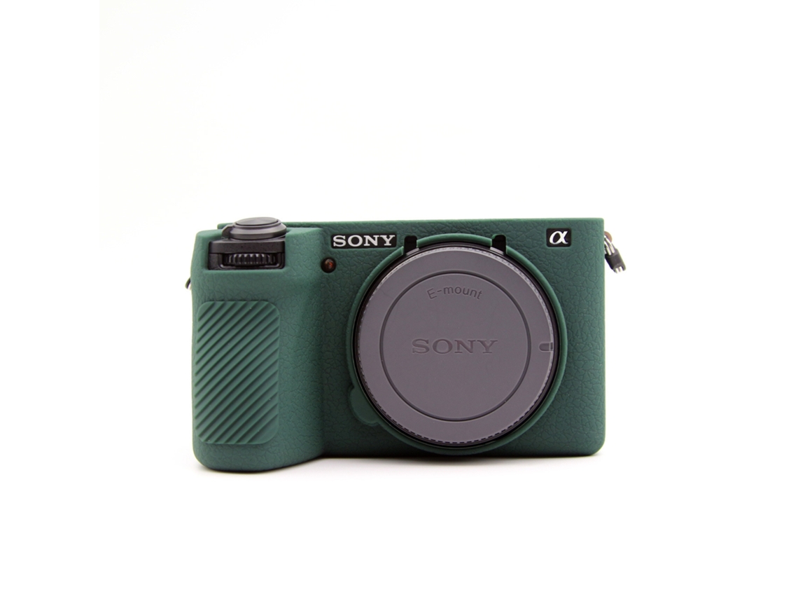 Capa para Sony A6700 Capa de Silicone com Textura de Lichia para Câmera CUICH (verde Escuro)