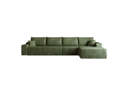 Sofá Modular De Canto De 340 Cm - Chaise Longue Em L, Assento Profundo, Sem Montagem, Embalado Compactamente - Verde