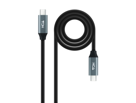 Cabo Nanocable USB 3.2 10.01.4303/ USB Type-C Macho - USB Type-C Macho/ 3m/ Cinza e Preto