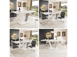 Mesa Extensível 110 140cm Madeira Compartimento Interno VOLTEDGE