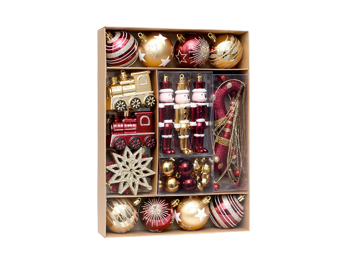Conjunto de 50 Enfeites de Natal Bolas de Natal À Prova de Quebra Decoração Sazonal RNEMITERY