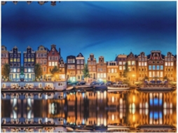 Colcha de Flanela Amsterdam com Estampa Night View Macia e Aconchegante 101 6 X 76 2 Cm, Macio, Quente, Idea