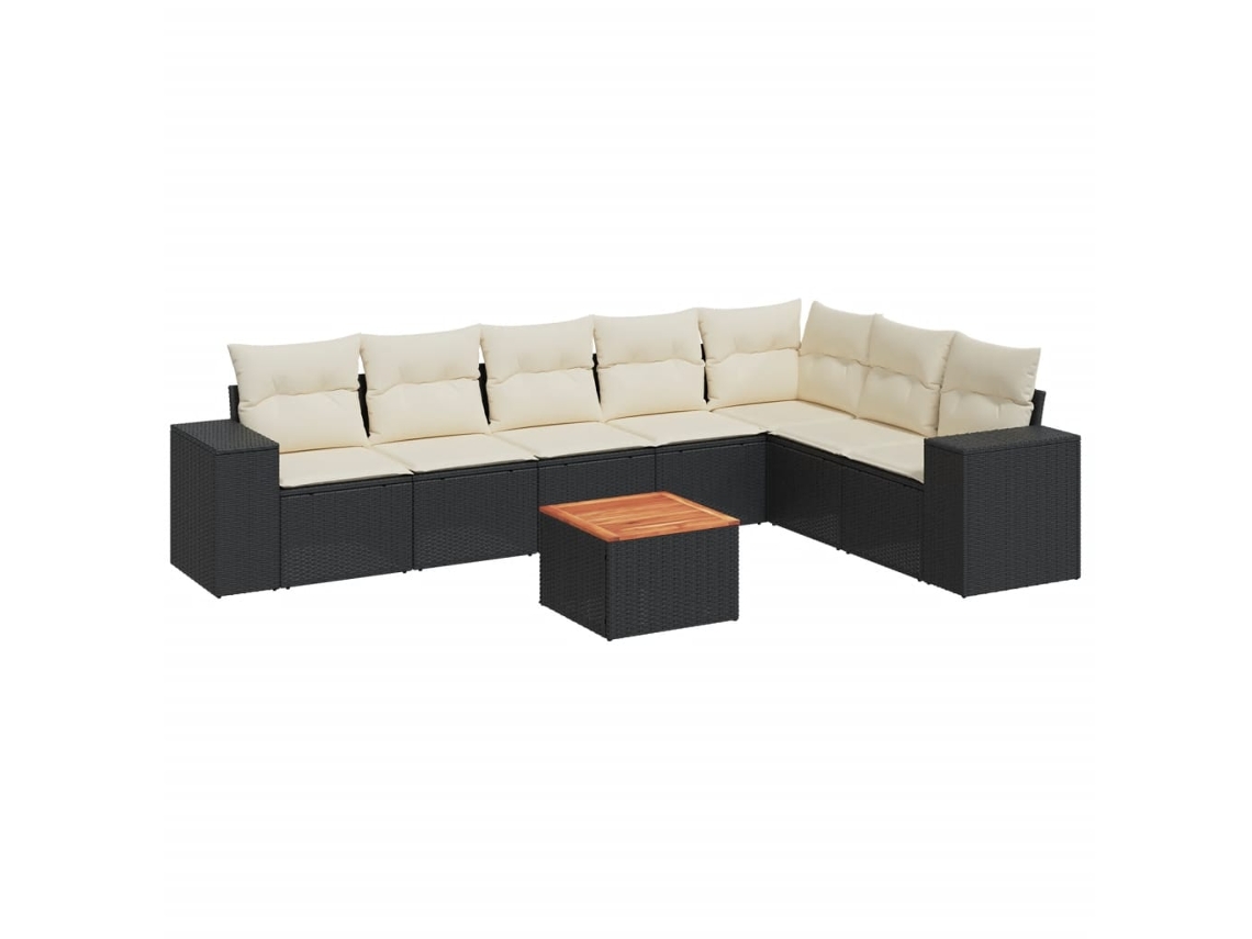 Garden Sofa Set, Garden Sofa Sets Vidaxl Preto Rattan / Vime (n/a)