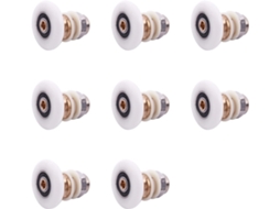 Conjunto De 8 Rodízios Para Porta Chuveiro Deslizante Com 27mm Diâmetro