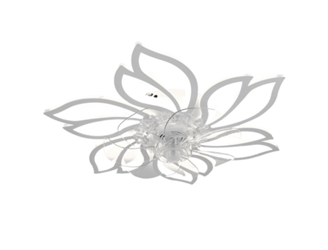 Ventilador De Teto Luminária De Teto Ventilador Com Intensidade Variável Cronometragem Criativo 6 Luzes Zmh