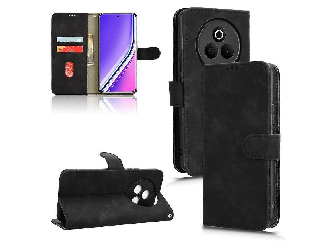 Capa De Celular De Couro Com Flip Magnético Skin Feel