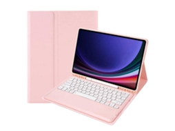 Capa De Couro Para Tablet Samsung Galaxy Tab S9+ / S9 Fe+ A810b Com Compartimento Para Caneta, Teclado Bluetooth Destacável E Sistema De Reprodução.