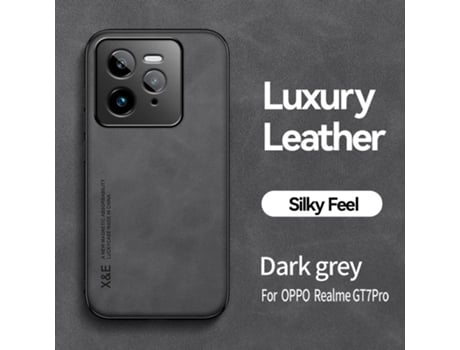 Keysion Capa De Couro Pu Retro De Luxo Para Realme Gt 7 Pro Silicone Maciopc À Prova De Choque Capa Traseira Para Telefone Para Oppo Realme Gt 7 Pro