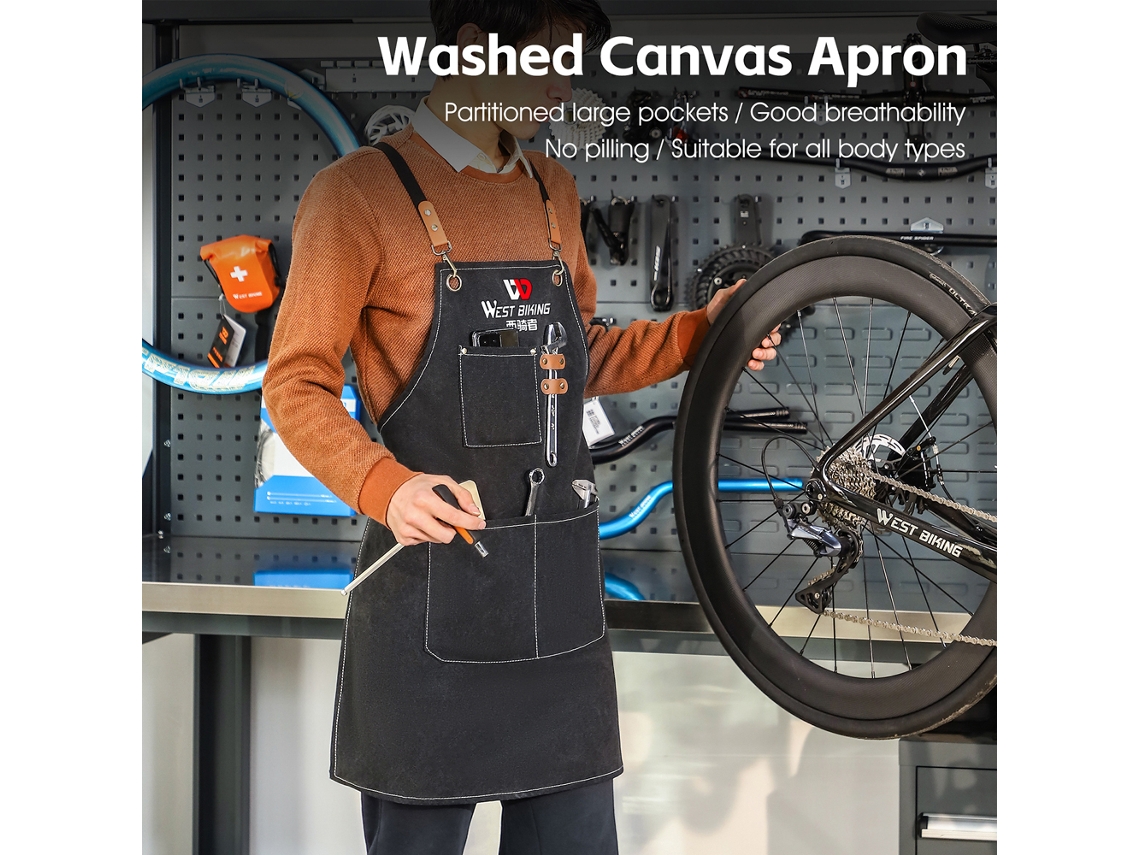 Delantal de Lona Gruesa para Manutenção de Bicicletas, Carpintaria e Jardinagem S/MARCA