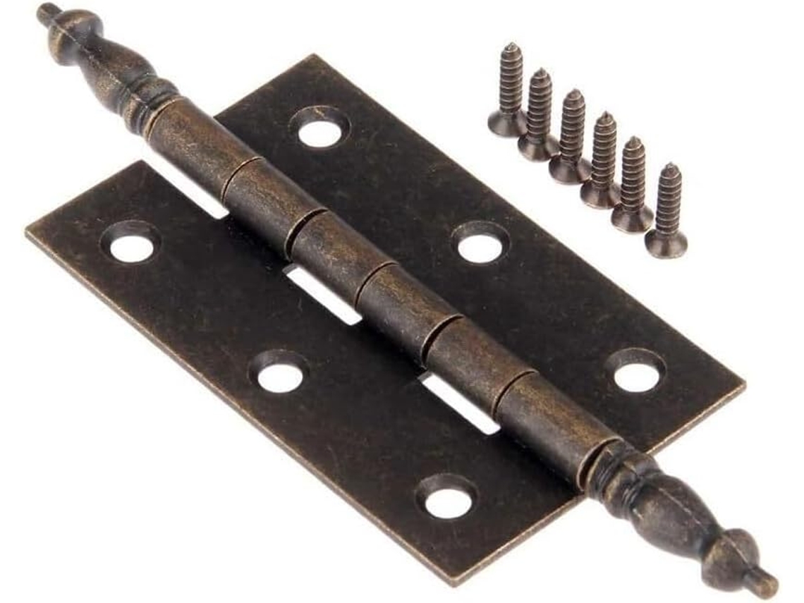 Dobradiças De Armário Em Bronze Antigo 5 Polegadas, Dobradiça Com Cabeça De Ferro 127x76mm 6 Furos, 1 Peça