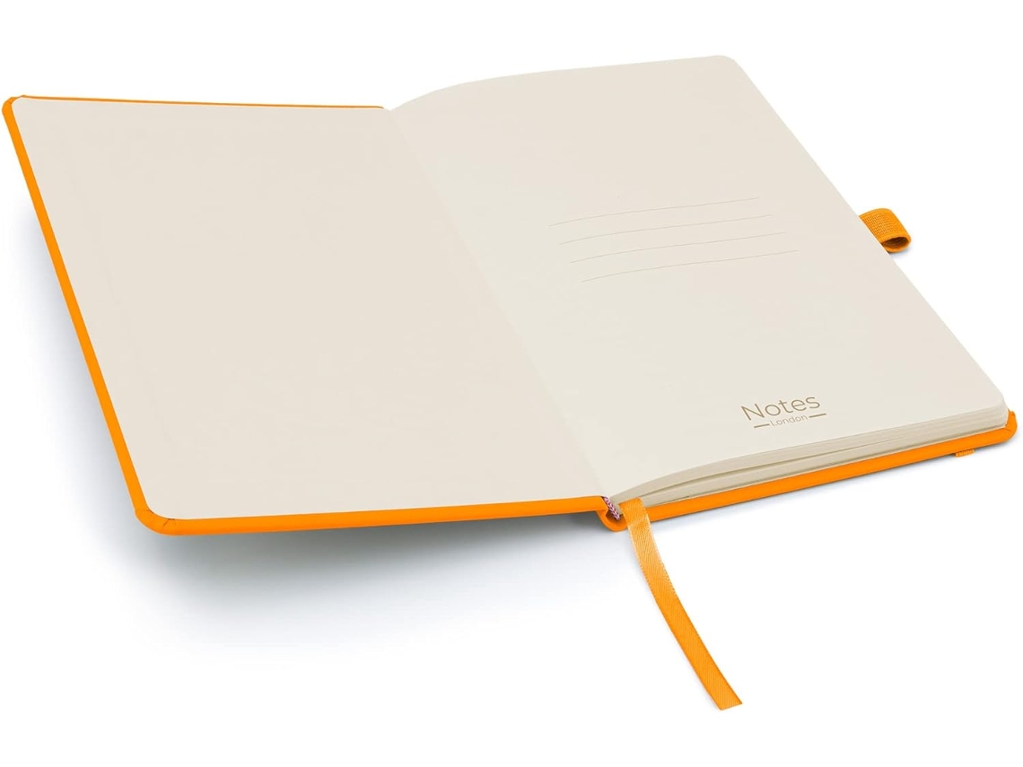 Caderno A5 Com Páginas Pautadas, Porta, Caneta, Marcador De Fita, De Data E Bolso Para Papéis, Capa Dura Média, Vermelho