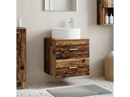 Vidaxl Vaidade Com Pia Suspensa Madeira Antiga 49,5 X 44,5 X 65,5 Cm
