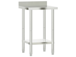Mesa de cozinha Rebordo anti-respingos MAISON EXCLUSIVE em aço inoxidável 55x55x93 cm