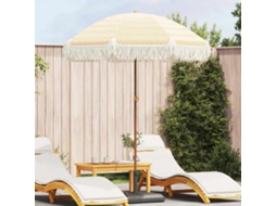 Vidaxl Parasol De Praia 160 X 160 X 196 Cm Poliéster E Aço Redondo