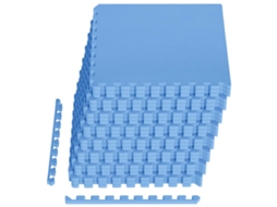 Conjunto 24 Mats De Quebra-cabeça Interligados Vidaxl Azul Espuma (8,64 M²)