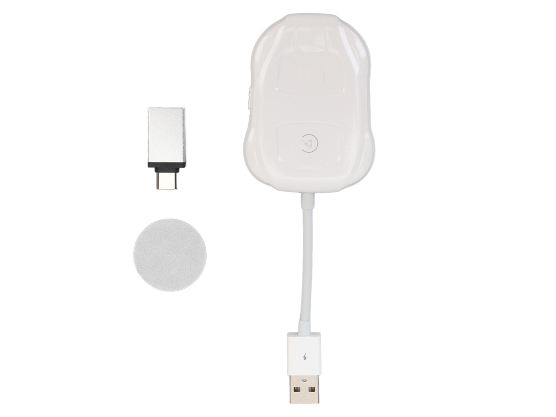 Adaptador Sem Fio Carplay Android Auto Usb C Branco