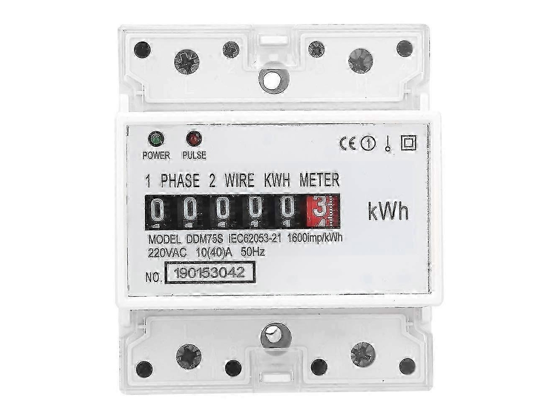 Medidor Elétrico, Medidor De Kwh, Monofásico 4p Led Trilho Din Consumo De Energia Elétrica Medidor De Watts Medidor De Energia, 10 40a Brilvibera