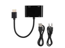 Cabo Adaptador Conversor De Sinal De Vídeo Hd Hdmi Para Vga Para Notebook Projetor