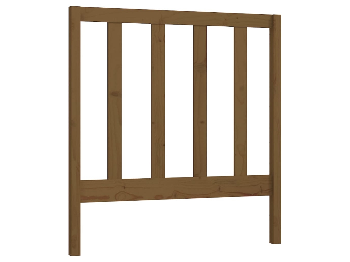 Cabeceira de cama MAISON EXCLUSIVE em pinho maciço castanho, 96x4x100 cm