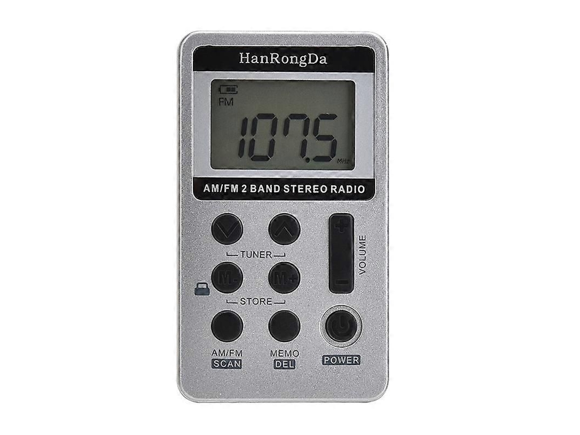 Rádio Portátil Mini de Bolso Am Fm Pessoal Dsp Sintonia Digital Estéreo Receptor com Tela Lcd Us B Recarregável e Fone o GOKOCO