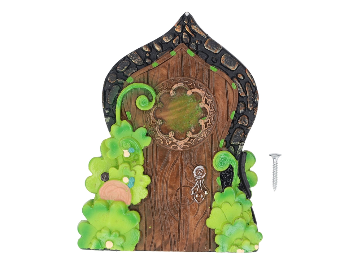 Porta De Fada Miniatura Resina Pintada À Mão Ecológica 007