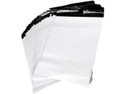 100 Peças Envelopes Postais Brancos Sacos Rápidos Autoadesivos Expedição Embalagens Logísticas Impermeáveis E