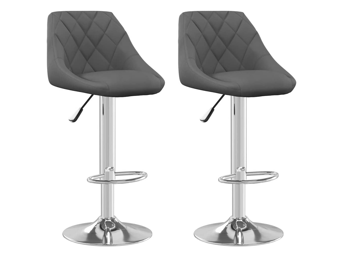 Bar Stool, Bar Stools Vidaxl Cinzeto Veludo (n/a)