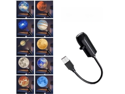 Projetor De Planeta Teto Luz Noturna Pequena 2 Em 1 Mini Preto 10 Discos