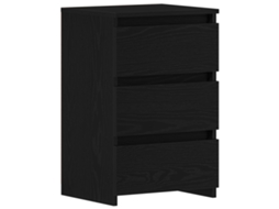 Conjunto 1 Criado-mudo Lateral Vidaxl Preto Derivados De Madeira (40 X 35 X 62,5 Cm)
