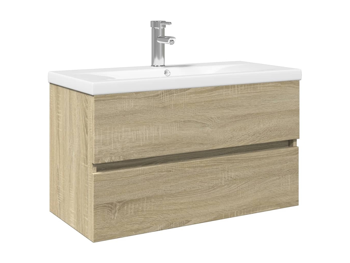Conjunto de 2 Móveis de WC Cerâmica e Madeira MAISON EXCLUSIVE