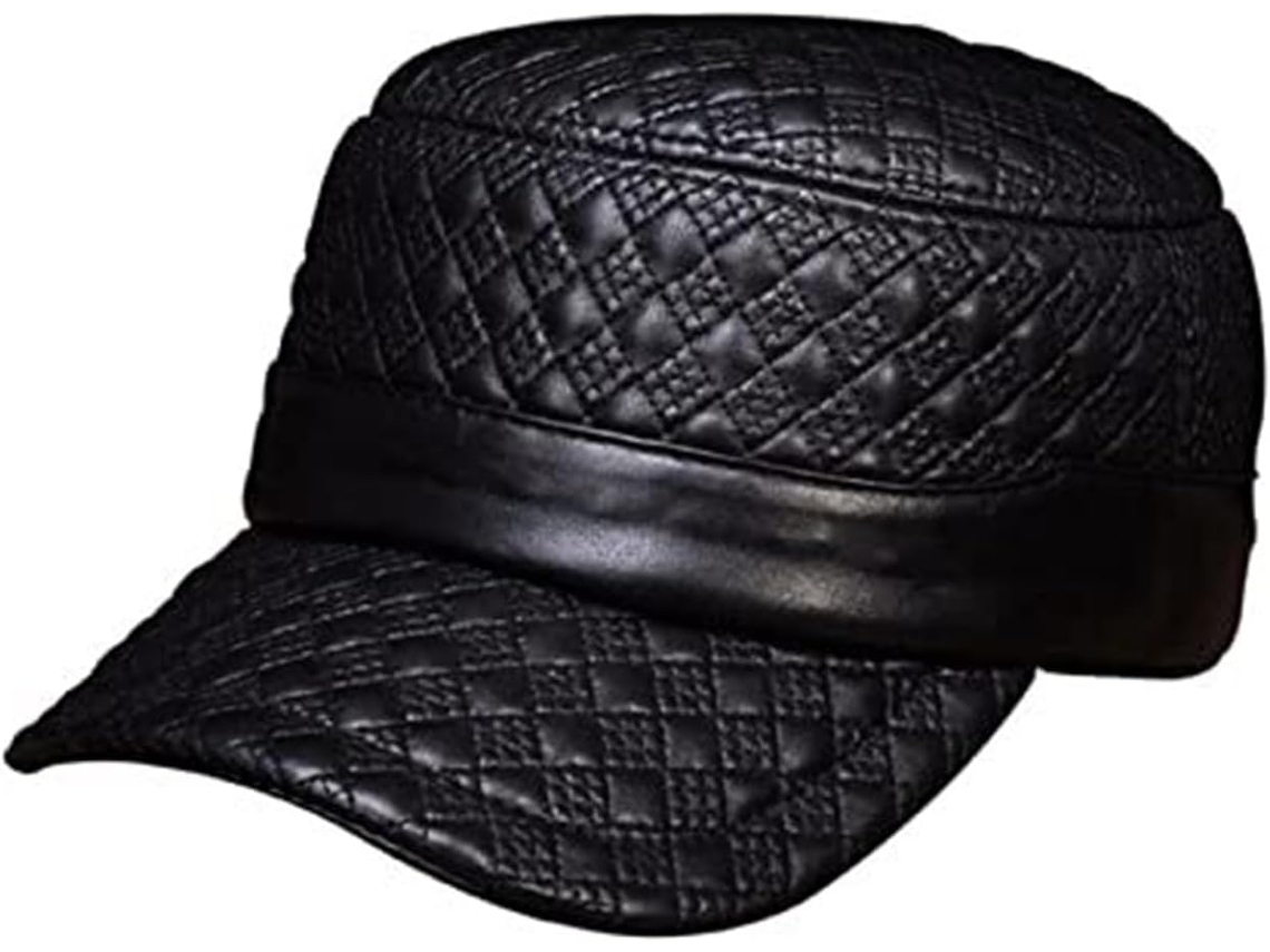 Casquettes en Cuir Véritable Homens SFUSHOS