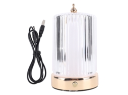Lâmpada de Mesa Portátil Recarregável Led com Toque e Ajuste de Brilho para Quarto e Sala de Estar