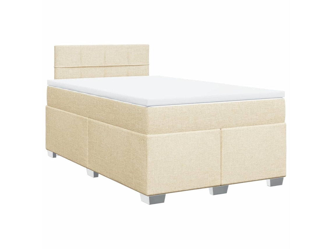 Box Spring Bed, Box Spring Beds Vidaxl Creme Tecido (120 X 190 Cm)