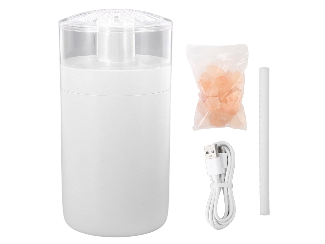 Laxiscreed Umidificador Portátil Com Usb Para Carro, Lâmpada De Sal Cristal De 250ml Para Quarto E Mesa