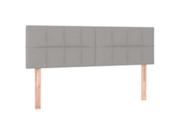Cabeceira de cama 2 peças em tecido 72x5x78/88 cm Cinzento Claro MAISON EXCLUSIVE